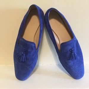 J Crew - Royal blue tassel loafers
